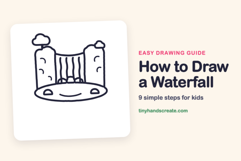 How to Draw a Waterfall: easy drawing guide for kids