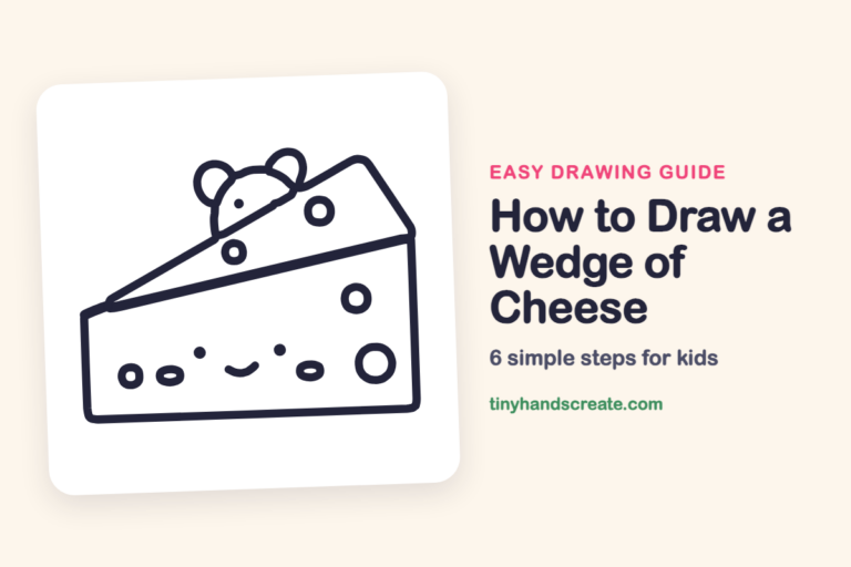 How to Draw a Wedge of Cheese: easy drawing guide for kids