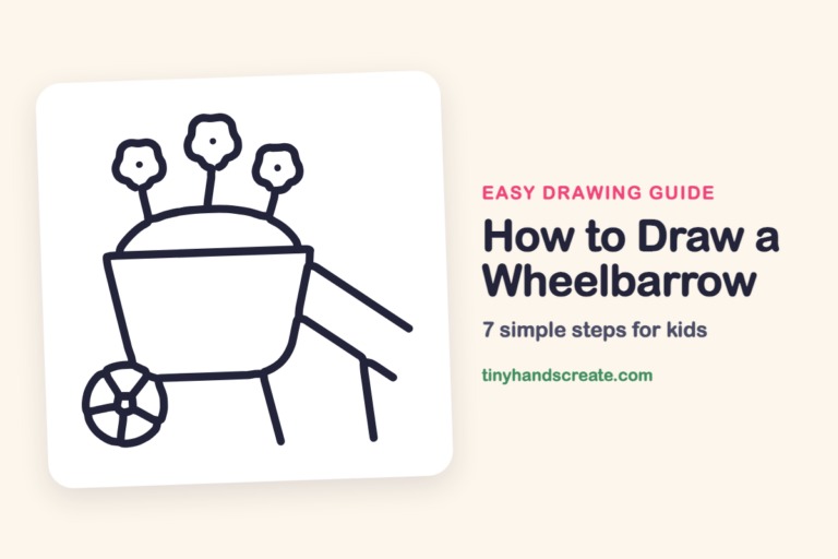 How to Draw a Wheelbarrow step by step
