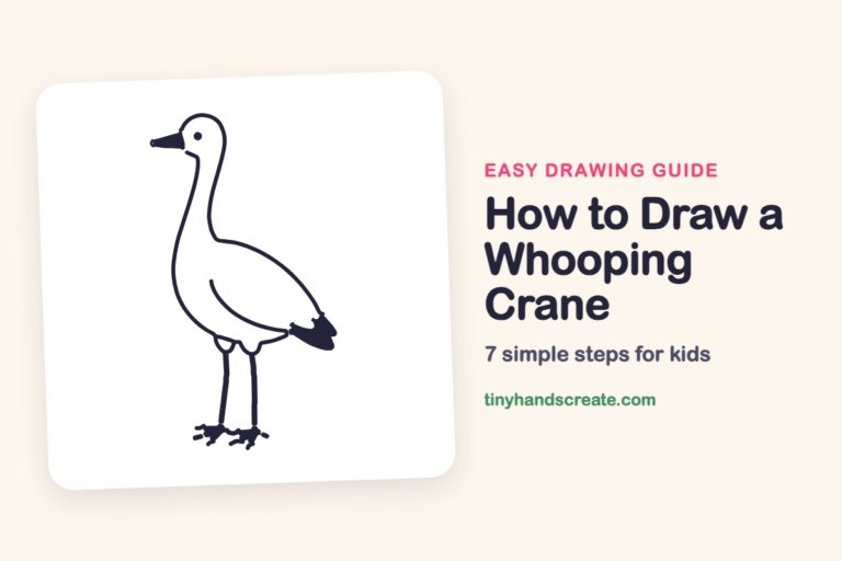 How to Draw a Whooping Crane step by step