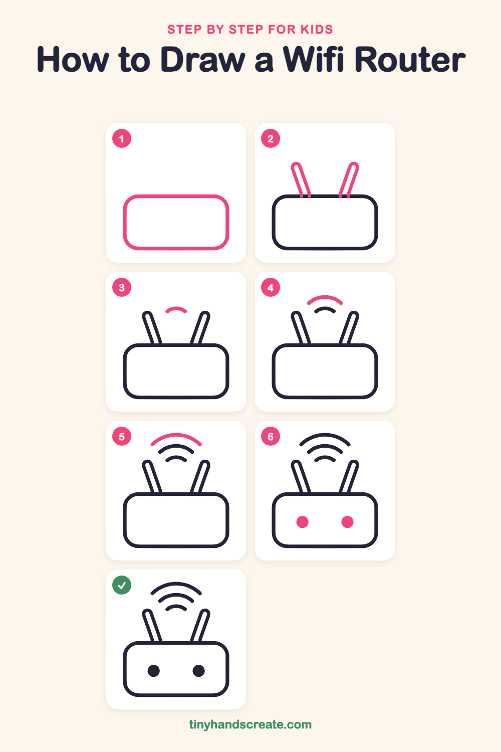 How to draw a wifi router step by step for kids