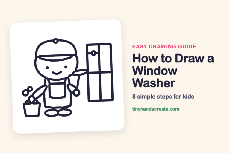 How to Draw a Window Washer: easy drawing guide for kids