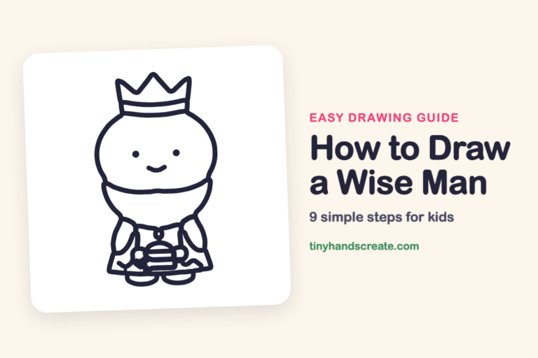 How to Draw a Wise Man: easy drawing guide for kids