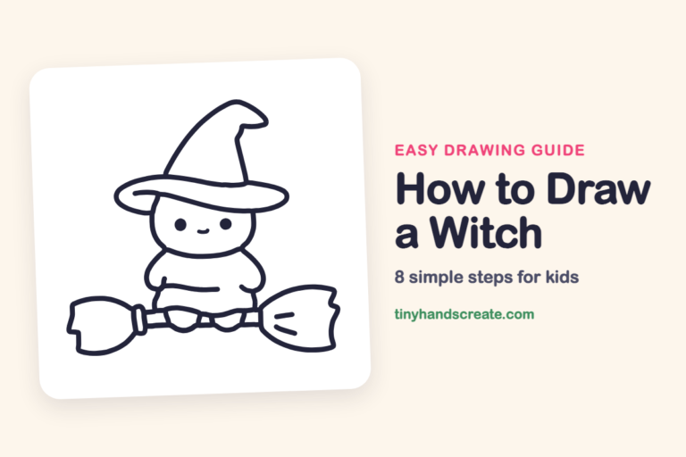 How to Draw a Witch: easy drawing guide for kids