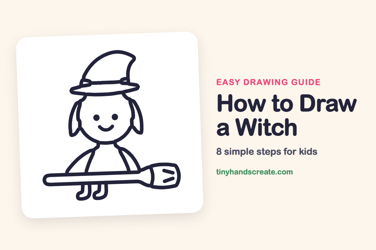 How to Draw a Witch: easy drawing guide for kids