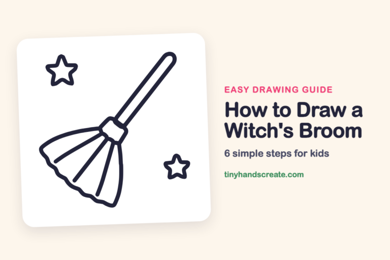 How to Draw a Witch's Broom: easy drawing guide for kids