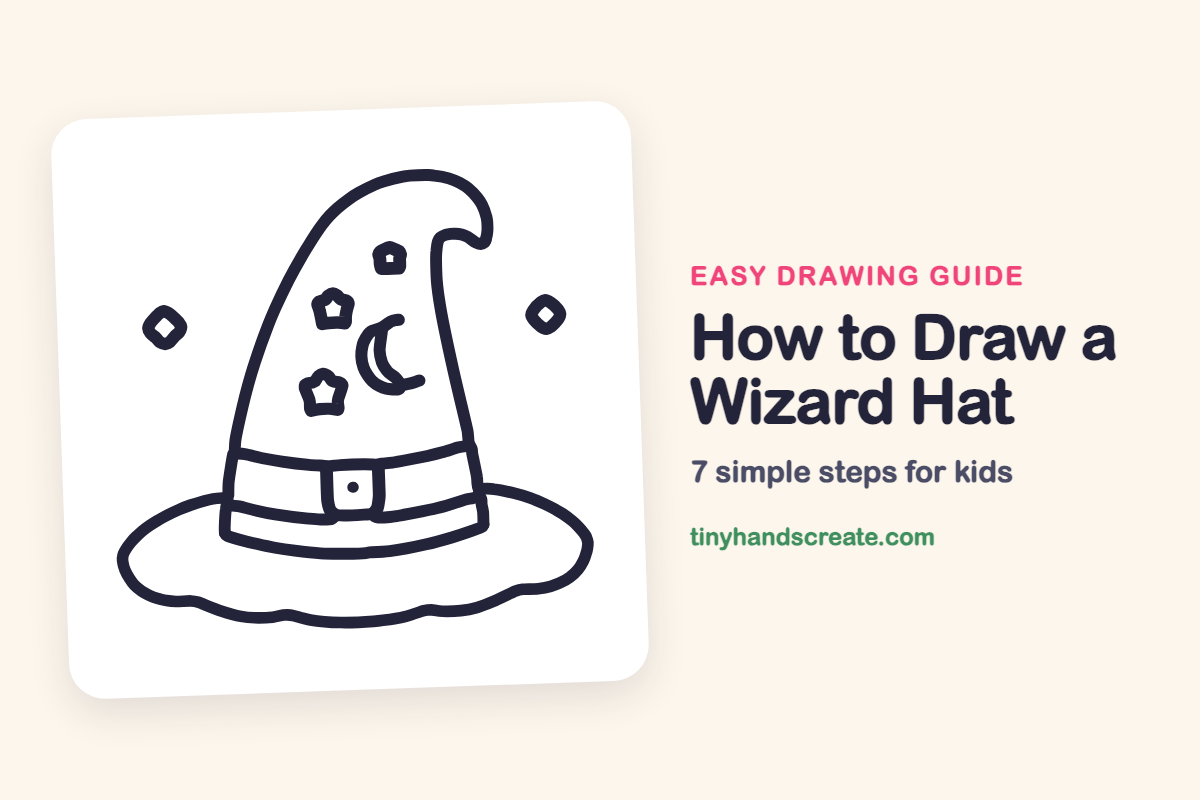 How to Draw a Wizard Hat: easy drawing guide for kids