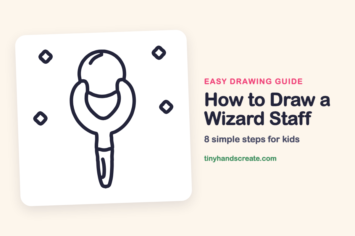 How to Draw a Wizard Staff: easy drawing guide for kids