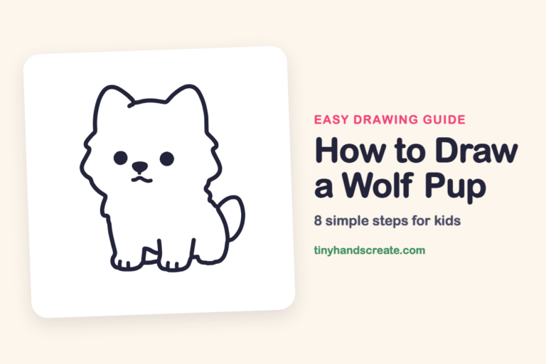 How to Draw a Wolf Pup: easy drawing guide for kids