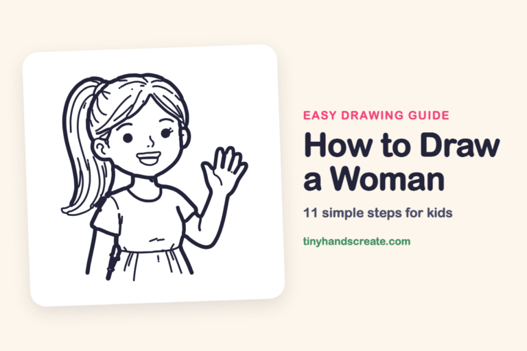 How to Draw a Woman: easy drawing guide for kids