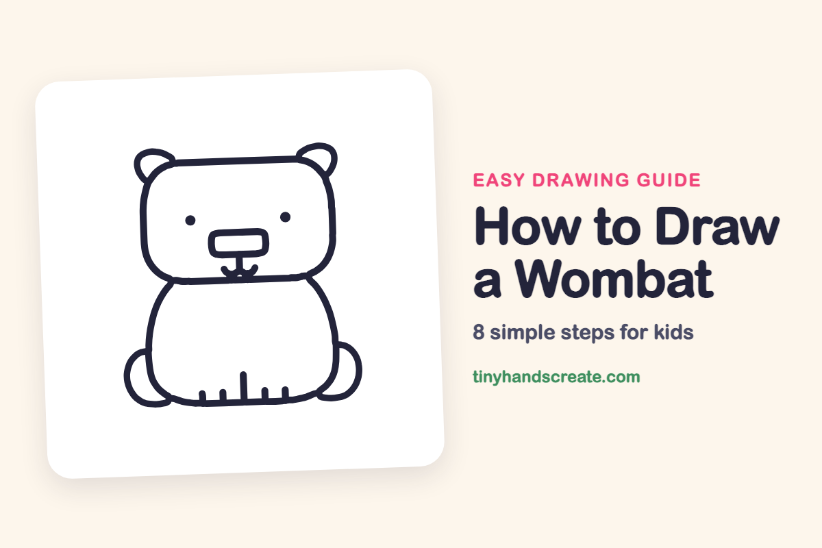How to Draw a Wombat: easy drawing guide for kids