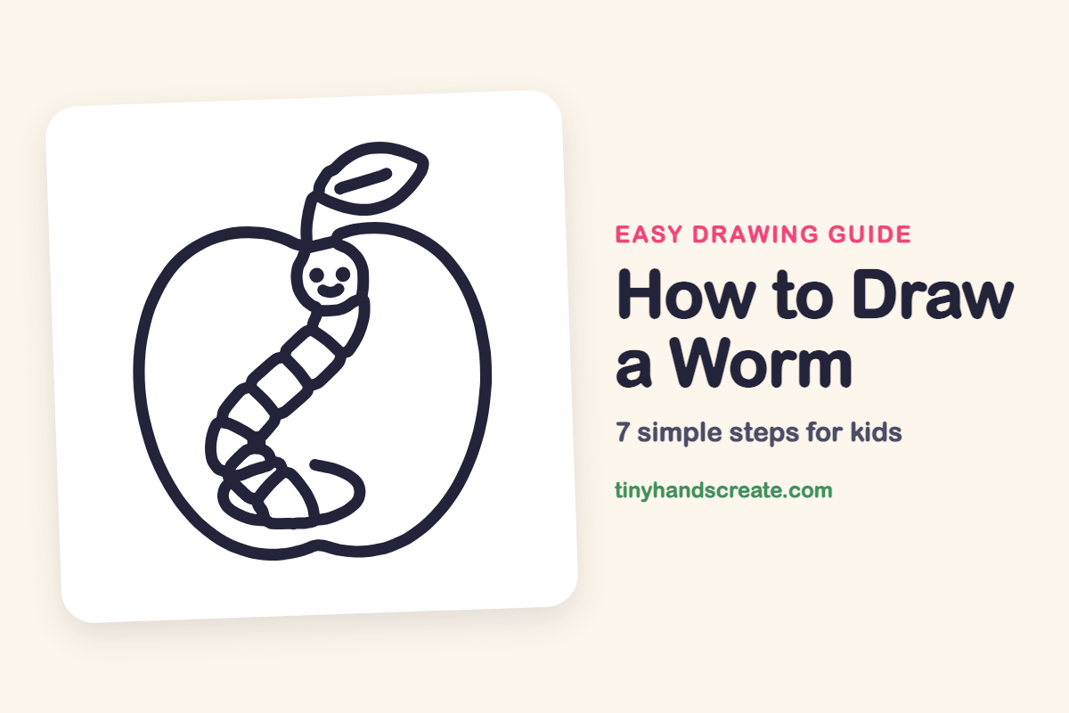 How to Draw a Worm: easy drawing guide for kids
