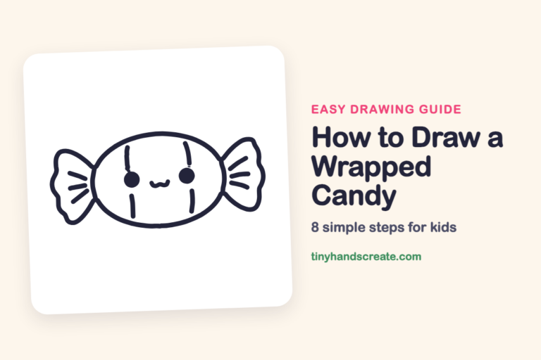 How to Draw a Wrapped Candy: easy drawing guide for kids