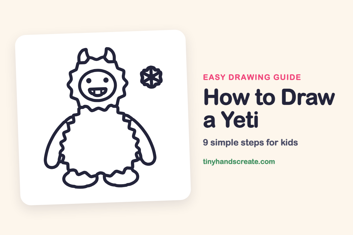How to Draw a Yeti: easy drawing guide for kids