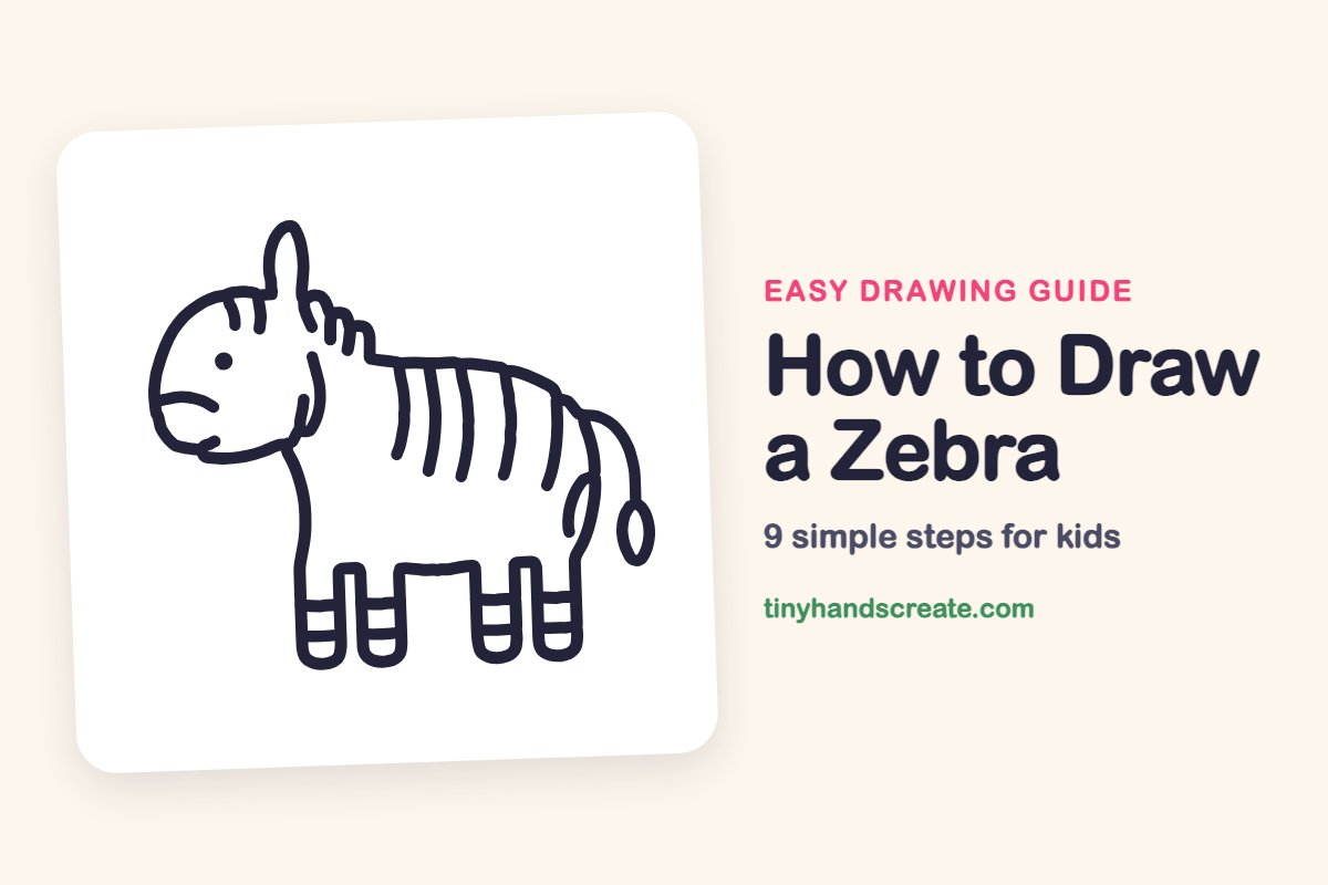 How to Draw a Zebra: easy drawing guide for kids