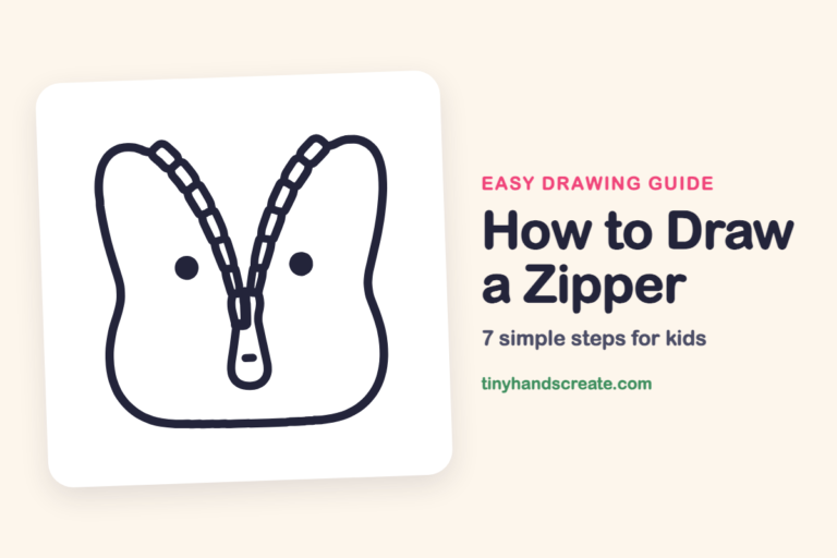 How to Draw a Zipper: easy drawing guide for kids