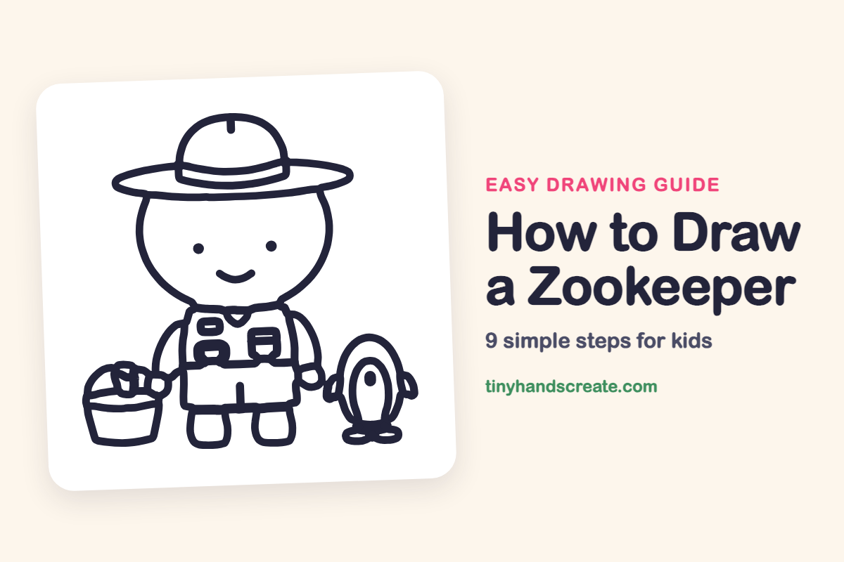 How to Draw a Zookeeper: easy drawing guide for kids