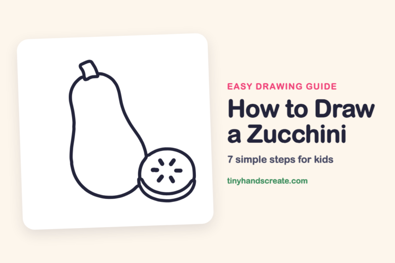 How to Draw a Zucchini: easy drawing guide for kids