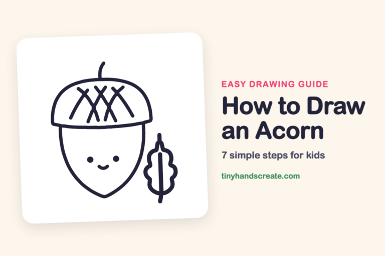How to Draw an Acorn: easy drawing guide for kids