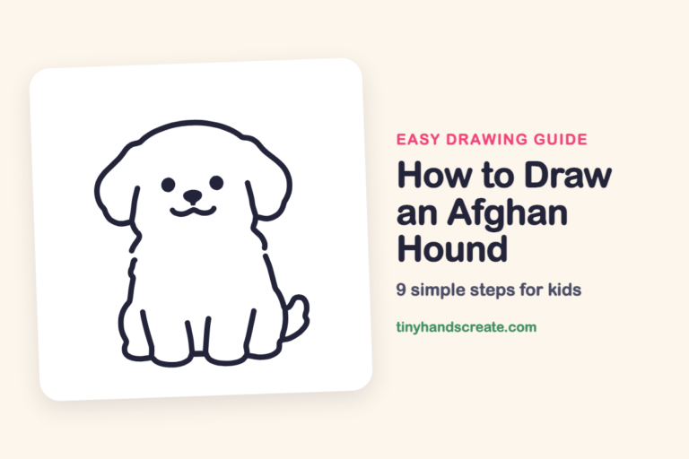 How to Draw an Afghan Hound: easy drawing guide for kids