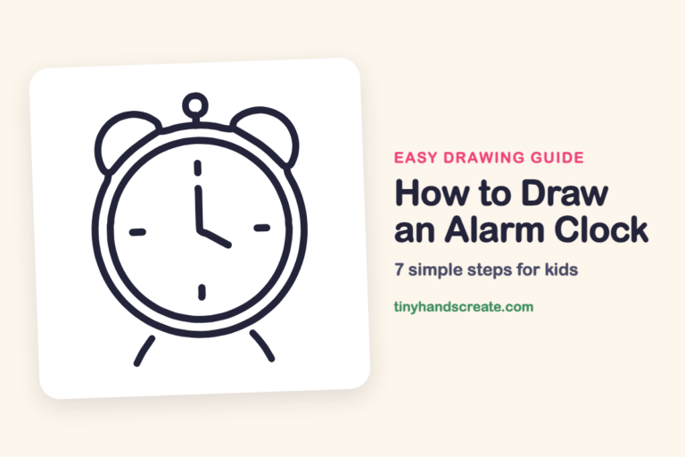 How to Draw an Alarm Clock: easy drawing guide for kids
