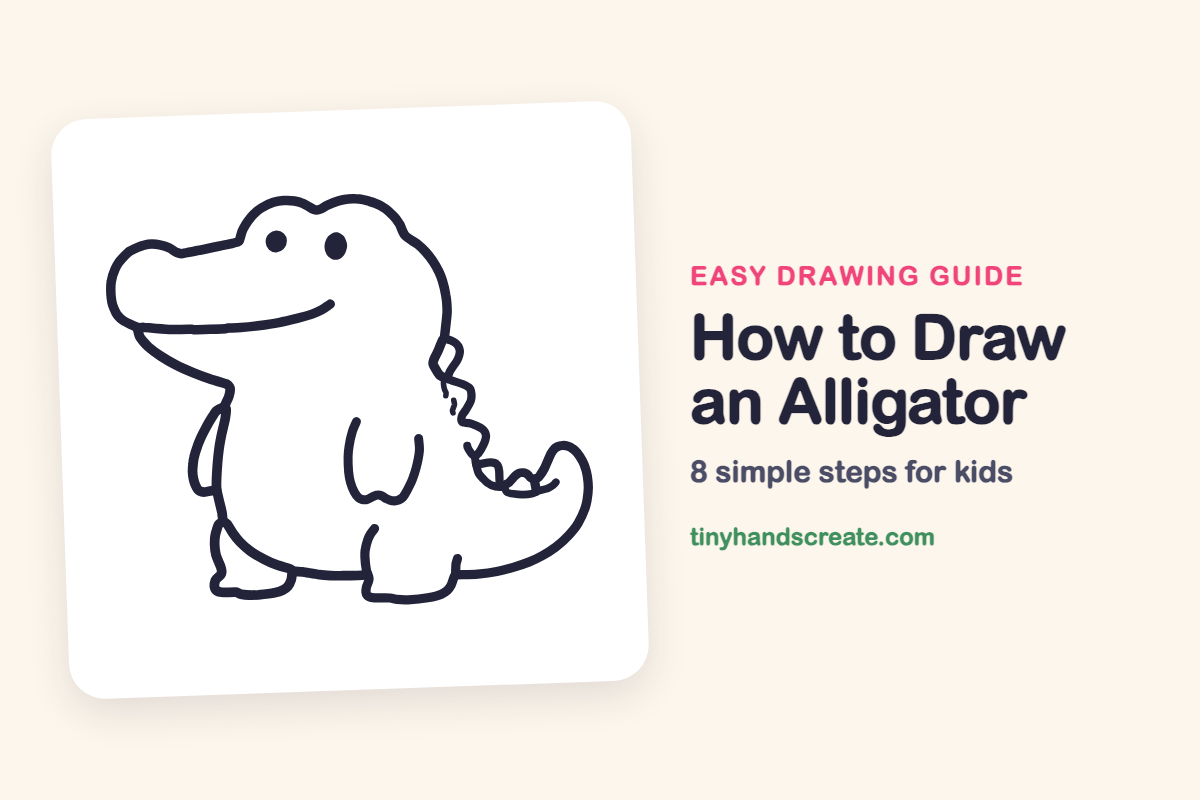 How to Draw an Alligator: easy drawing guide for kids