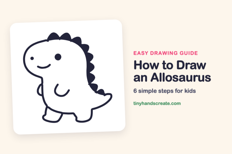 How to Draw an Allosaurus: easy drawing guide for kids