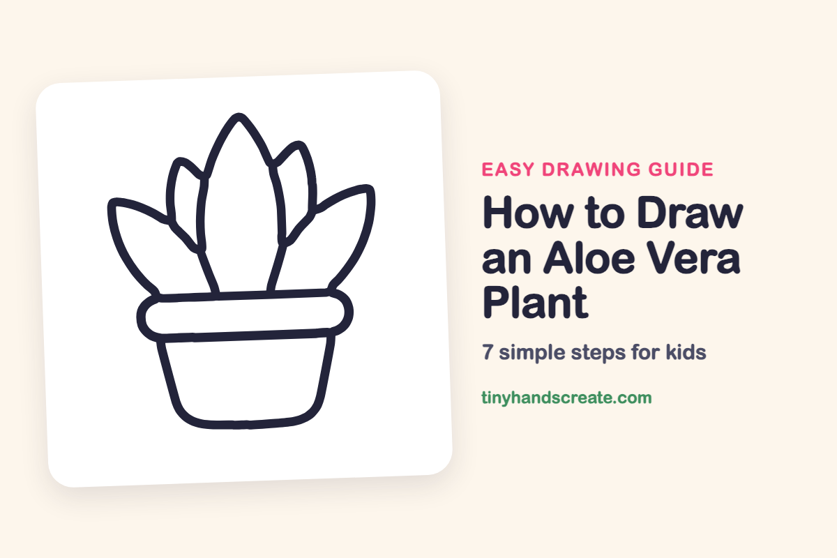 How to Draw an Aloe Vera Plant: easy drawing guide for kids