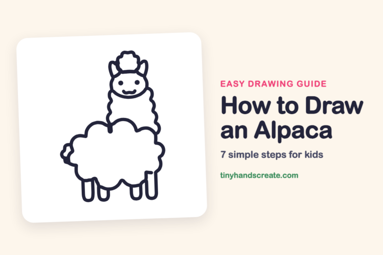 How to Draw an Alpaca: easy drawing guide for kids
