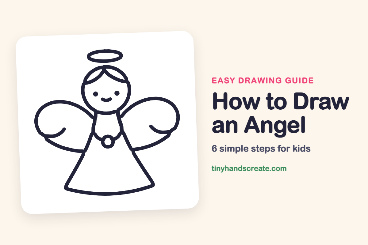 How to Draw an Angel: easy drawing guide for kids