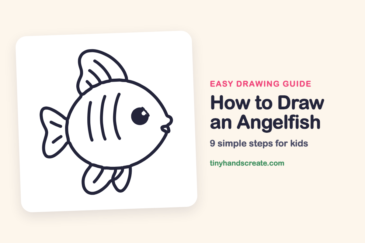 How to Draw an Angelfish: easy drawing guide for kids