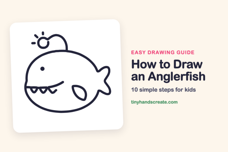 How to Draw an Anglerfish: easy drawing guide for kids