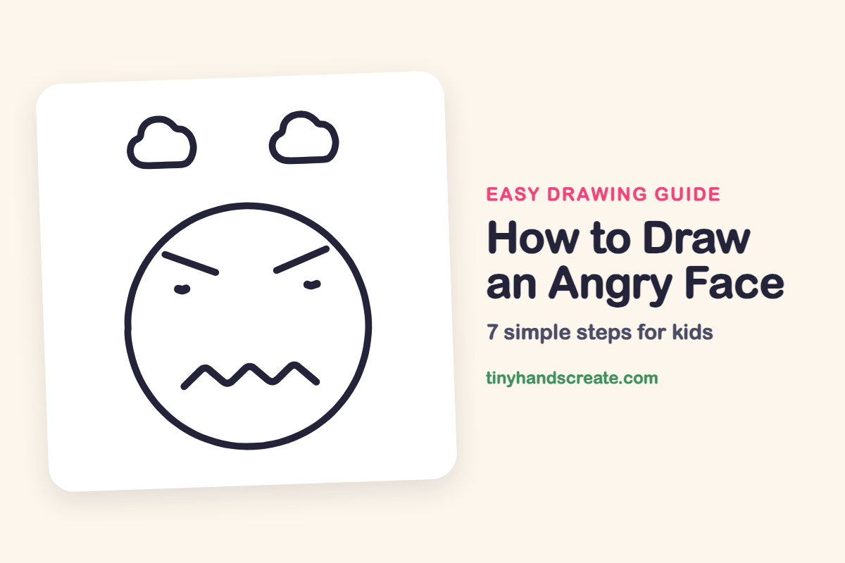 How to Draw an Angry Face: easy drawing guide for kids
