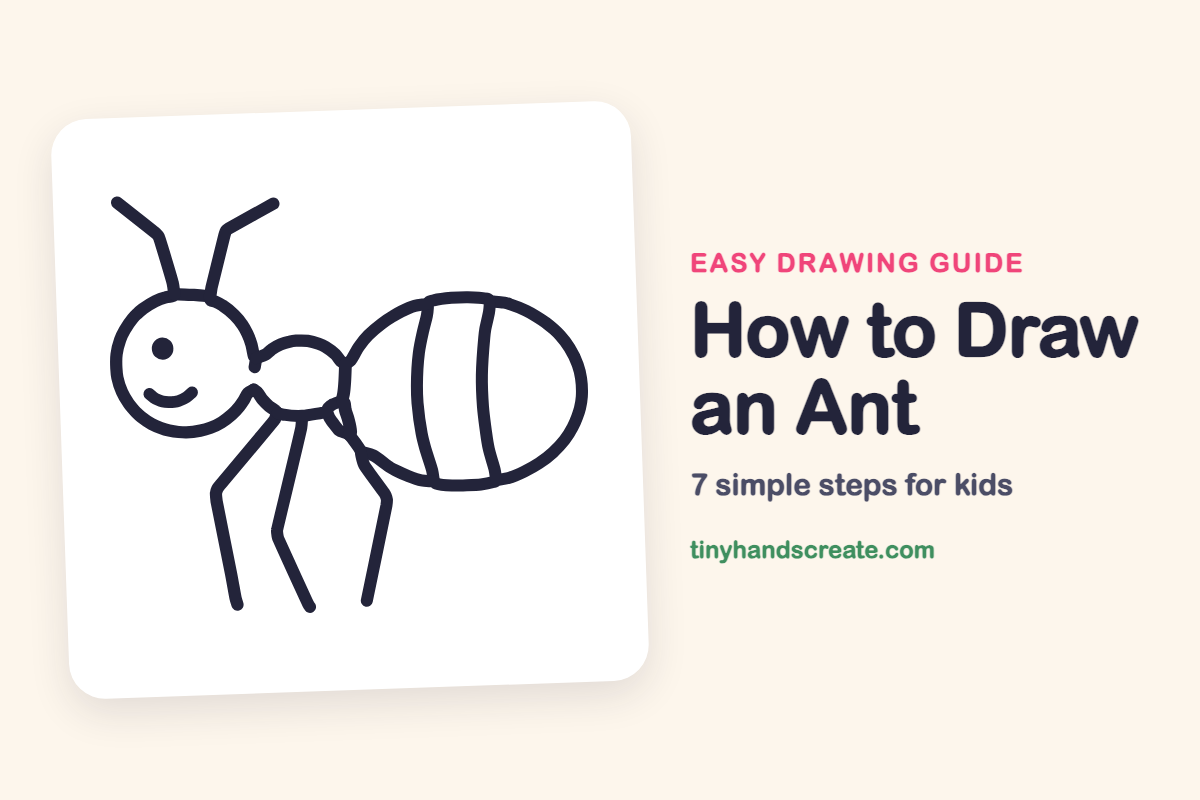 How to Draw an Ant: easy drawing guide for kids