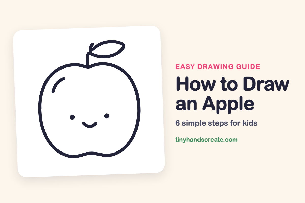 How to Draw an Apple: easy drawing guide for kids