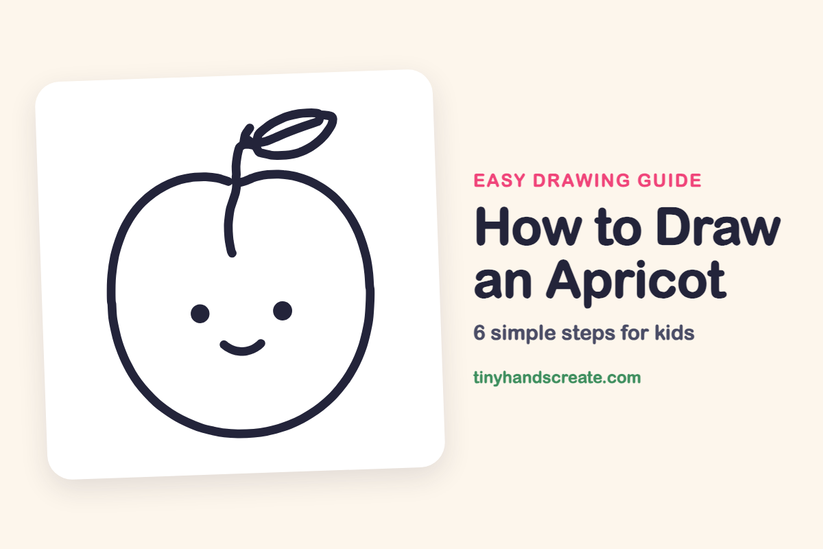 How to Draw an Apricot: easy drawing guide for kids