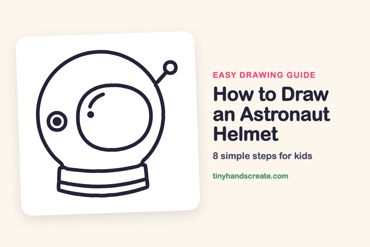 How to Draw an Astronaut Helmet: easy drawing guide for kids