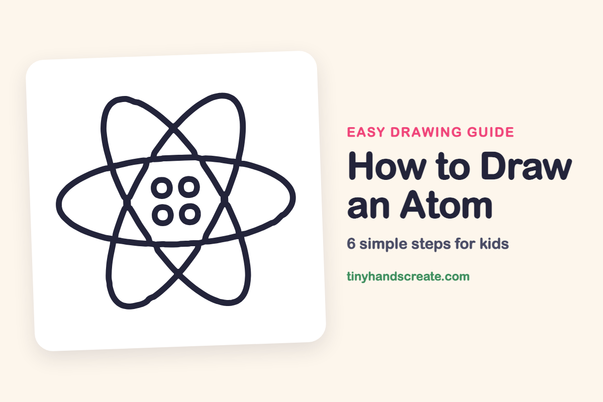 How to Draw an Atom: easy drawing guide for kids
