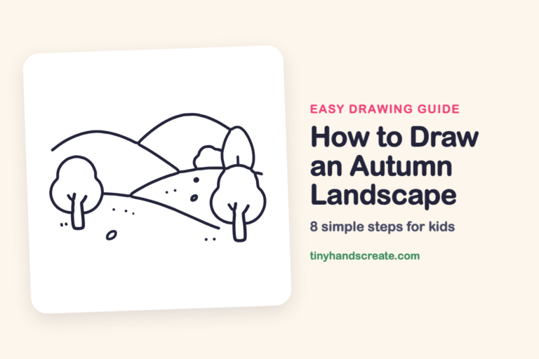 How to Draw an Autumn Landscape: easy drawing guide for kids