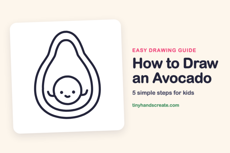 How to Draw an Avocado: easy drawing guide for kids