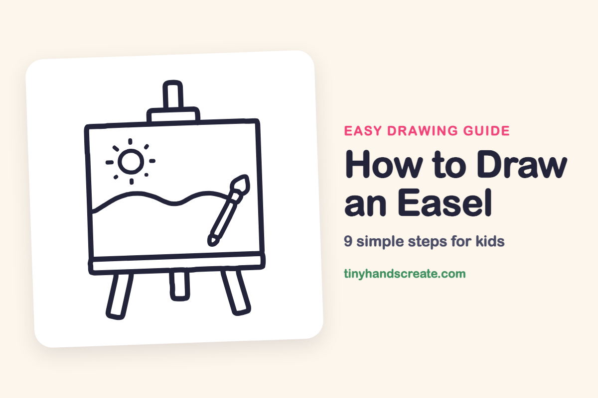 How to Draw an Easel: easy drawing guide for kids