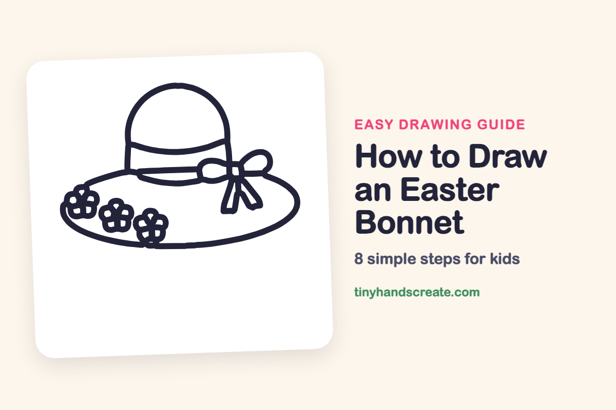 How to Draw an Easter Bonnet: easy drawing guide for kids