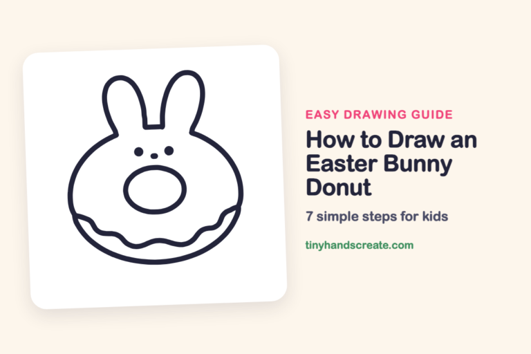 How to Draw an Easter Bunny Donut: easy drawing guide for kids