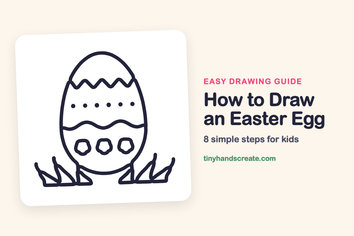 How to Draw an Easter Egg: easy drawing guide for kids