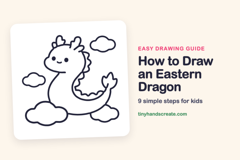 How to Draw an Eastern Dragon: easy drawing guide for kids