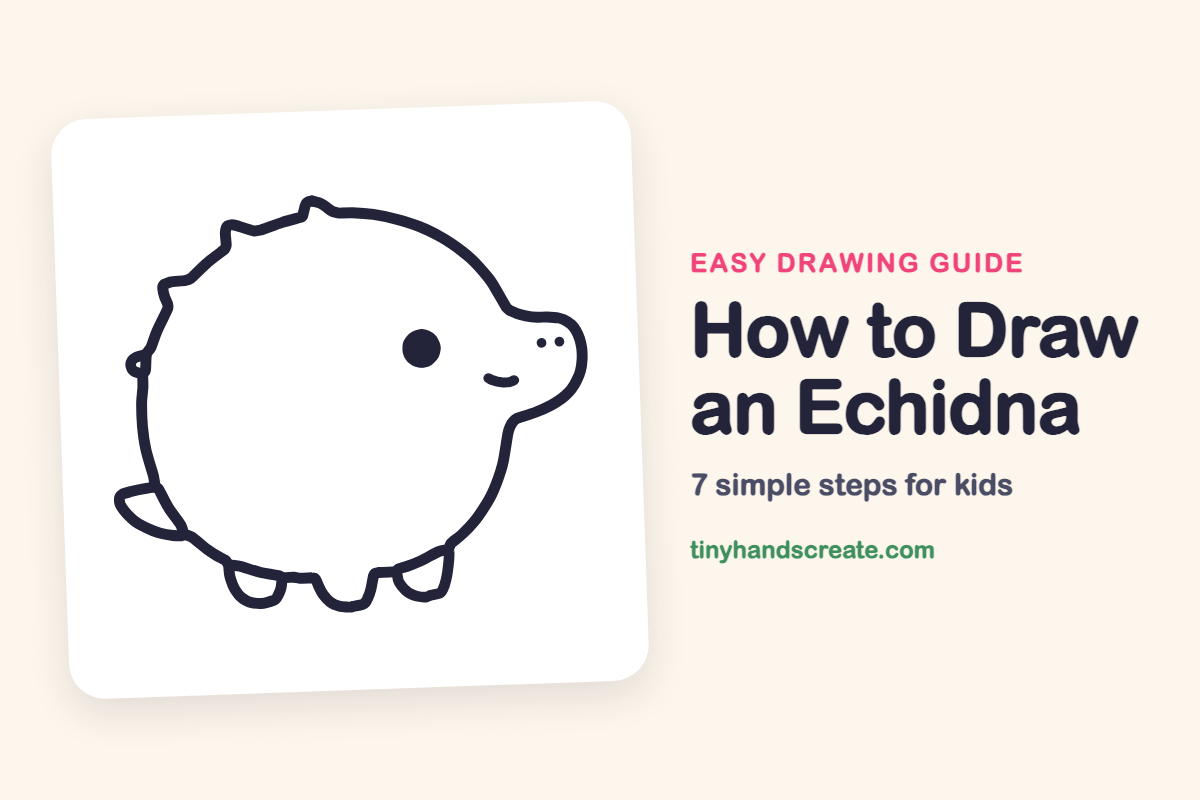 How to Draw an Echidna: easy drawing guide for kids