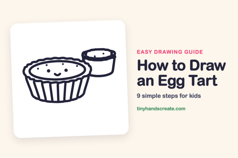 How to Draw an Egg Tart: easy drawing guide for kids