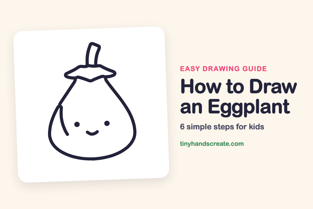 How to Draw an Eggplant: easy drawing guide for kids