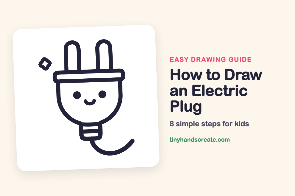 How to Draw an Electric Plug: easy drawing guide for kids