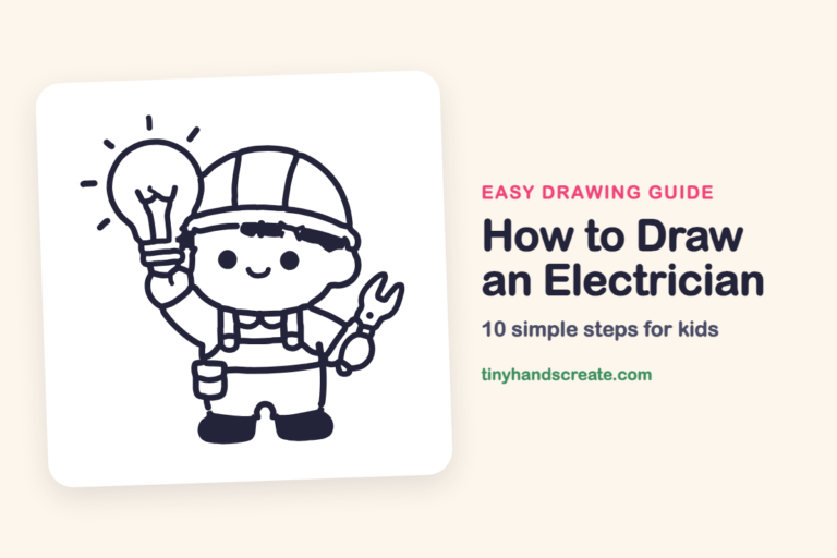 How to Draw an Electrician: easy drawing guide for kids